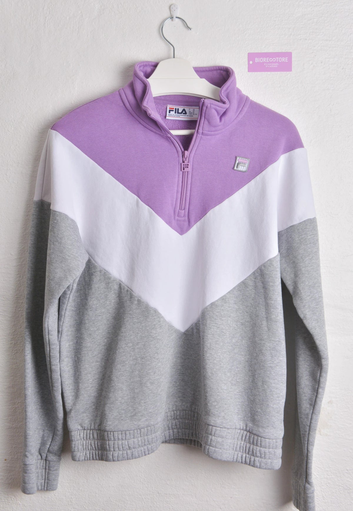 Authentic Fila Zip-up with purple contrast