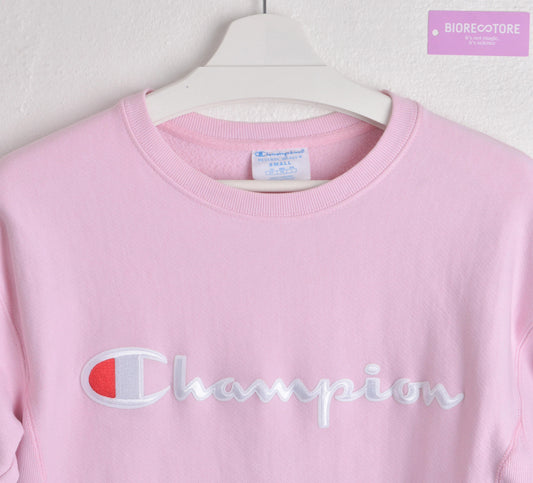 Champion Pink Sweat Embroidered with Logo