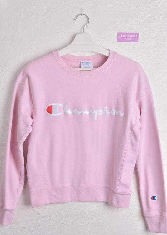 Champion Pink Sweat Embroidered with Logo