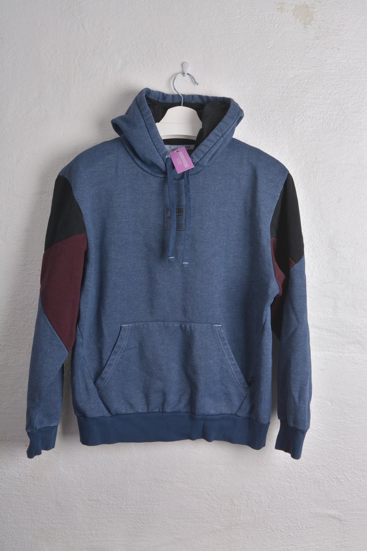 Puma Melange Blue Panelled Hoodie