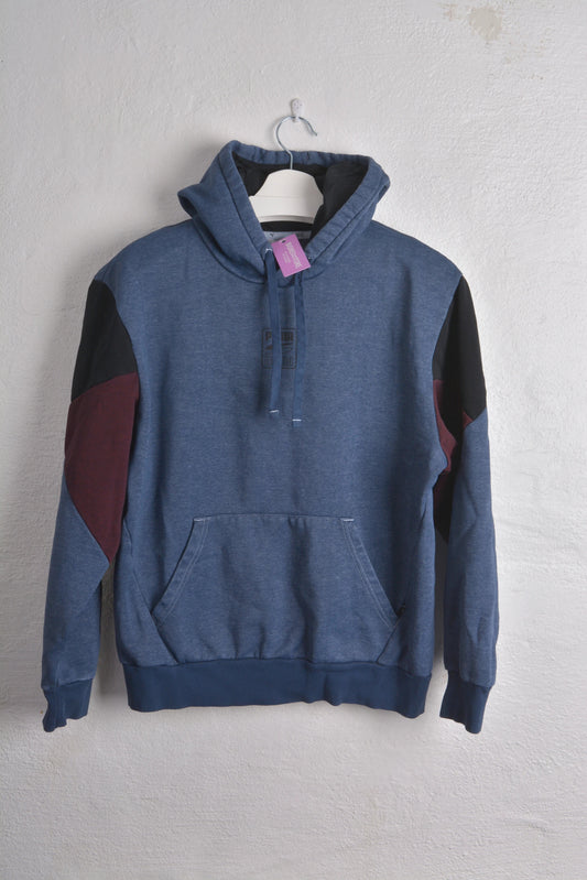 Puma Melange Blue Panelled Hoodie