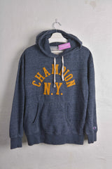 Champion NY Vintage Blue Melange Hoodie