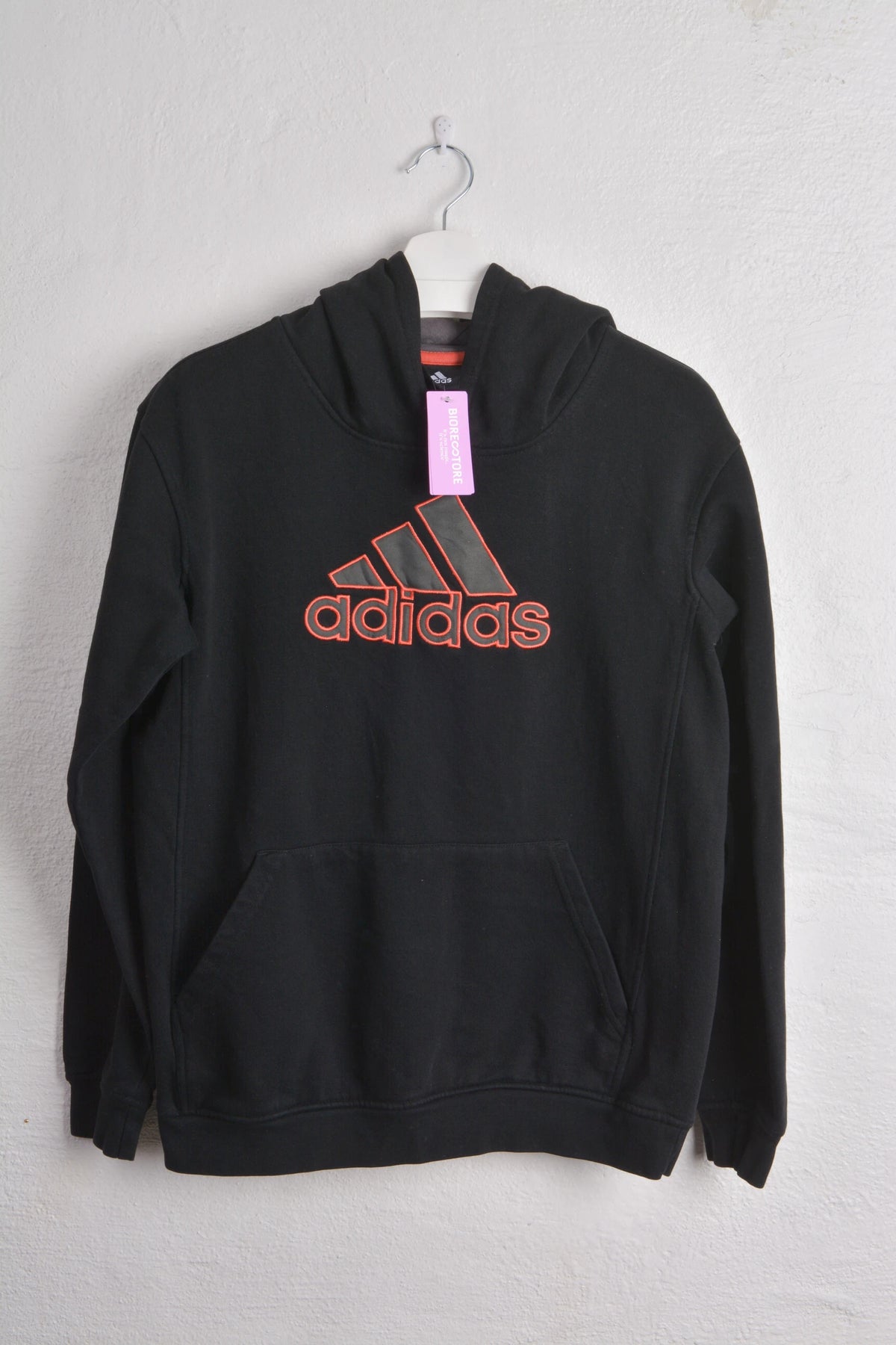 Adidas Hoodie with Orange Oversized Logo