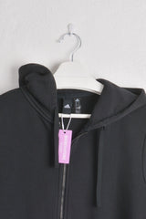 Adidas Arm Logo Zip-Up Hoodie Sweatshirt