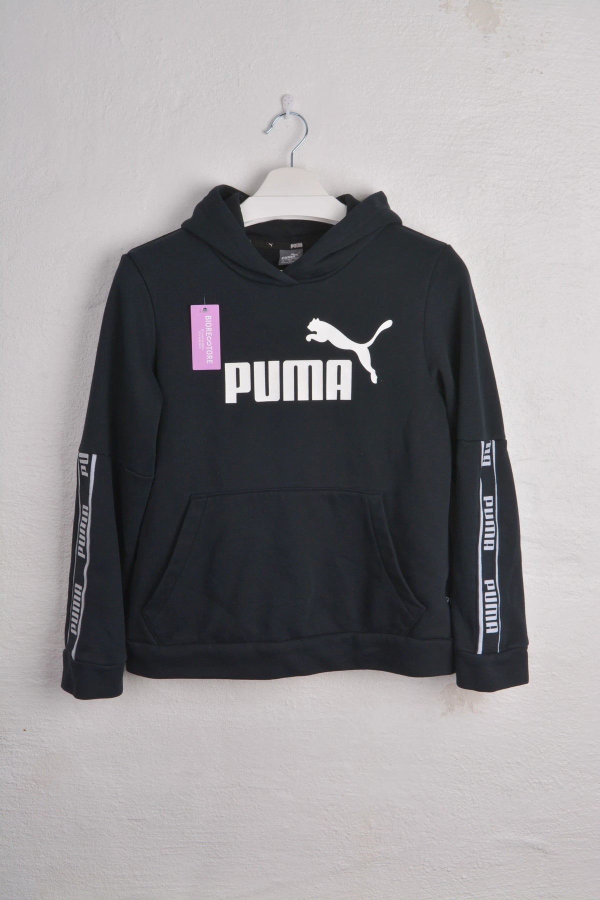 Puma Kids Pullover Hoodie in Black