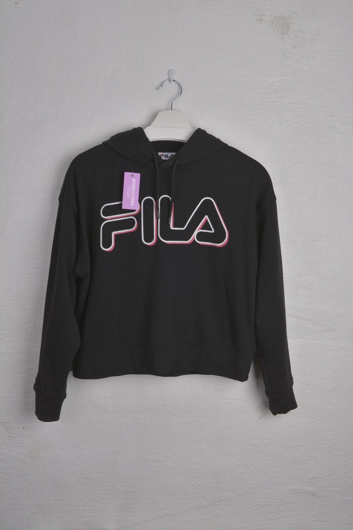 FILA Cropped Hoodie Oversized Logo