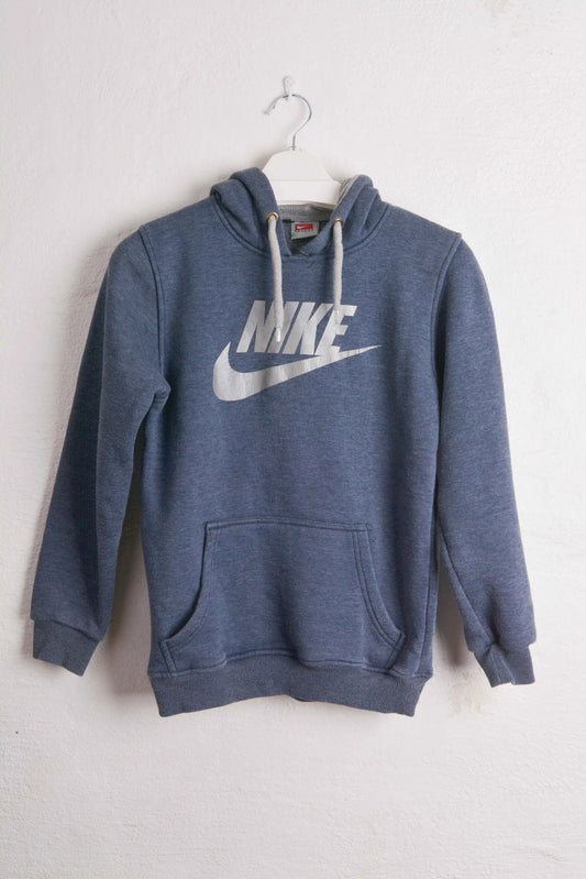 Blue Vintage Hoody with Grey Nike Logo