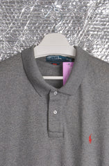 POLO Ralph Lauren Classic Heather Grey Melange Preppy Polo Shirt