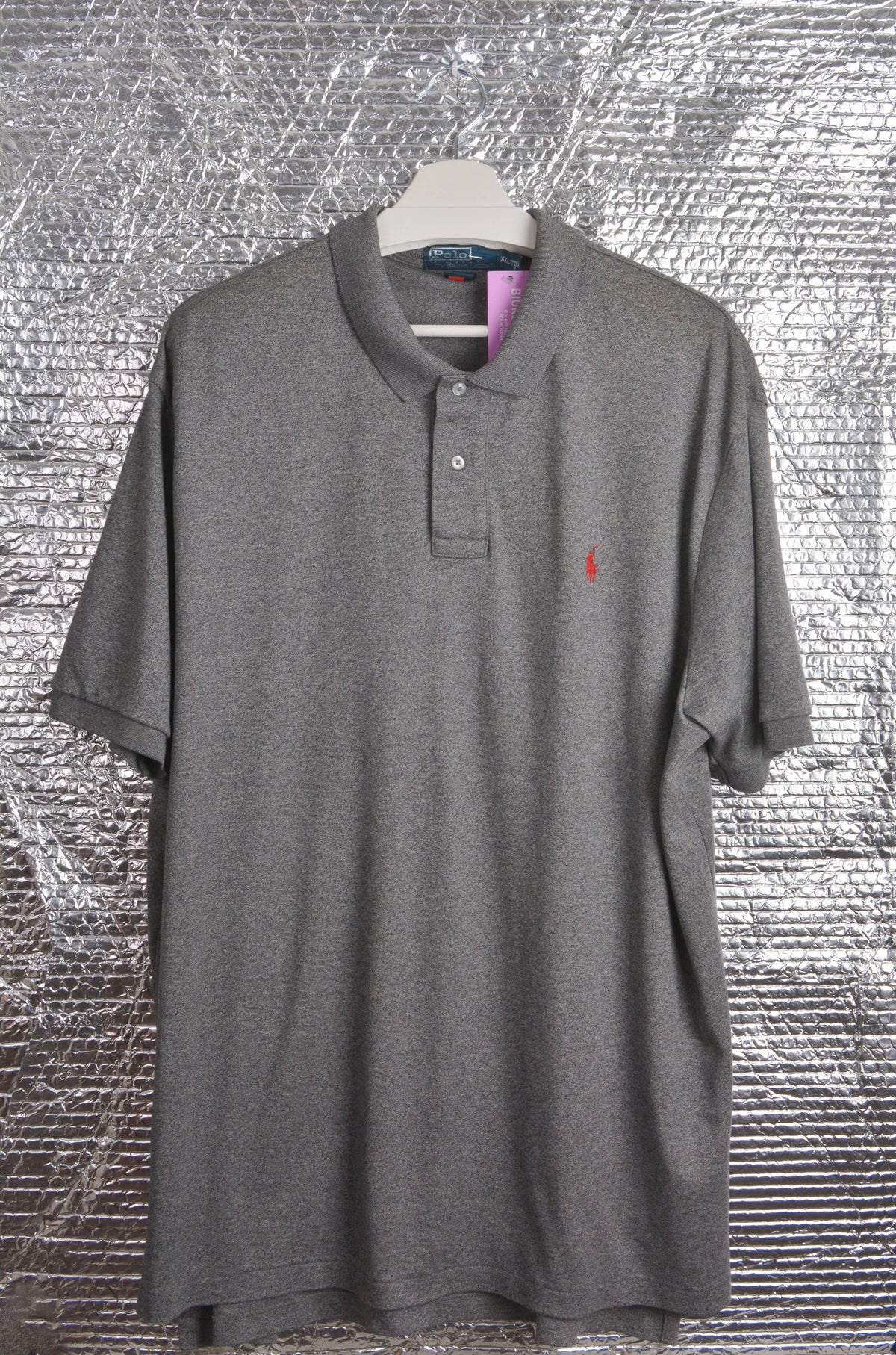 POLO Ralph Lauren Classic Heather Grey Melange Preppy Polo Shirt