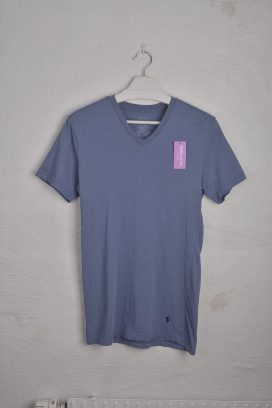 POLO Cotton V-Neck T-Shirt in Blue