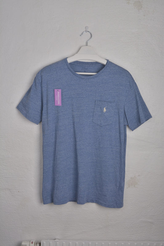 POLO Cotton Crew Neck T-Shirt Light Vintage Blue