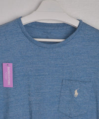 POLO Cotton Crew Neck T-Shirt Light Vintage Blue