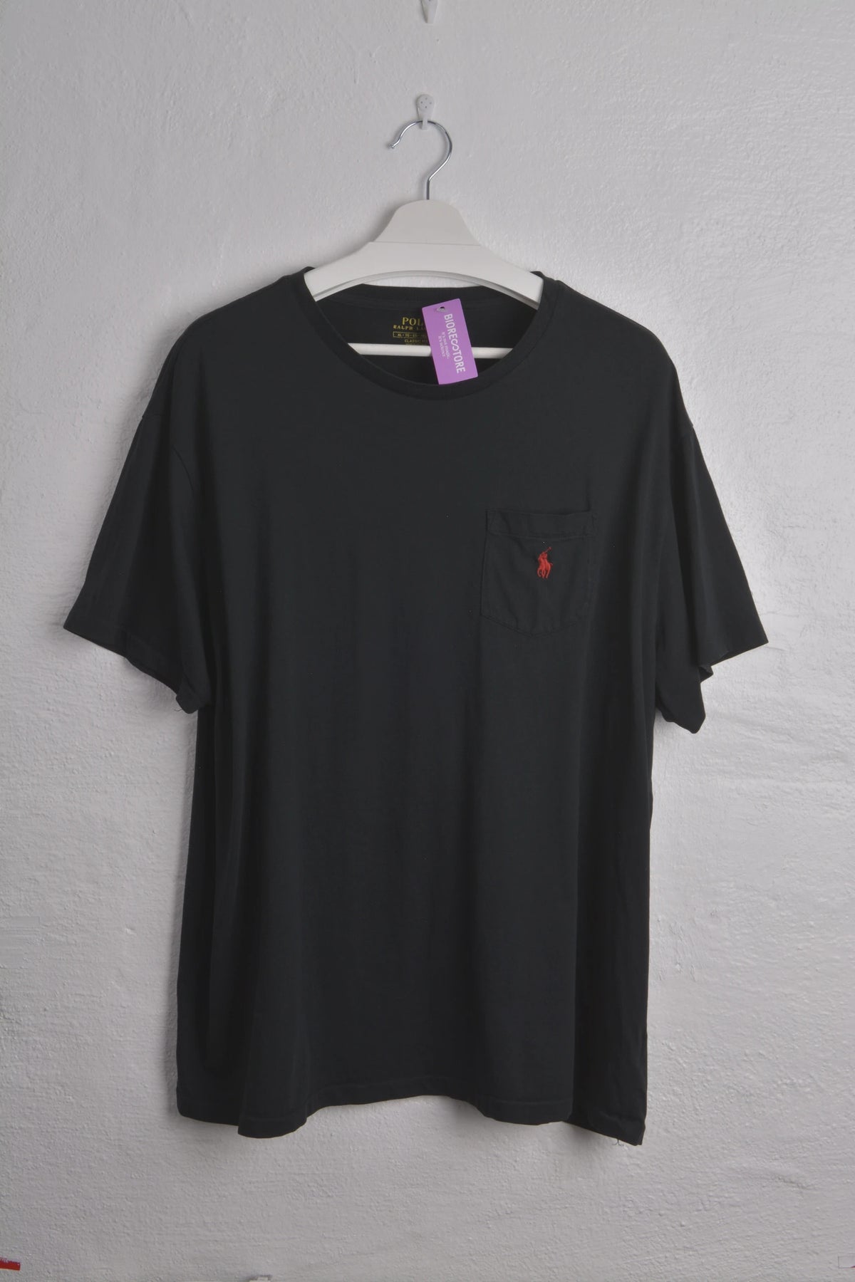 Ralph Lauren Polo Pocket Tee in Red Logo Accent