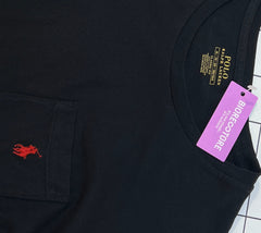 Ralph Lauren Polo Pocket Tee in Red Logo Accent