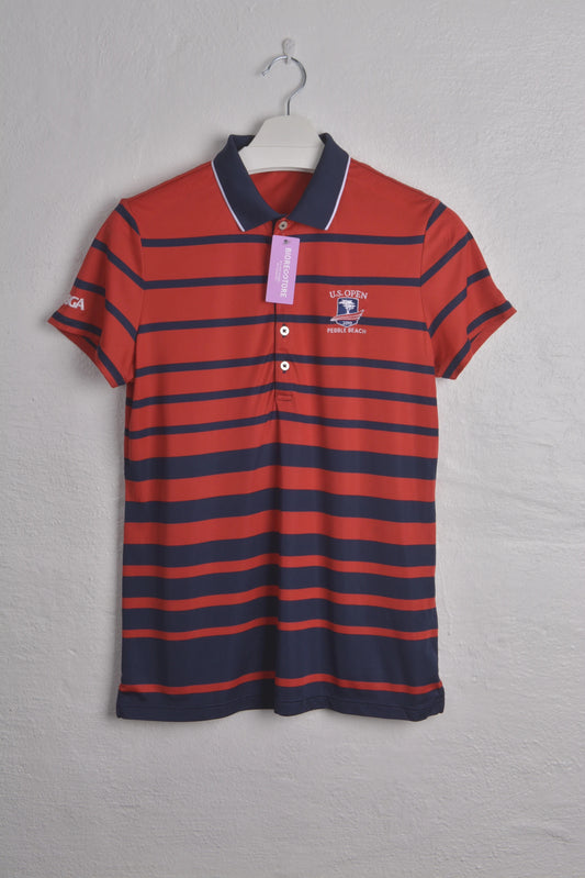 Scarlet Silk Polo Shirt - Pebble Beach 2019