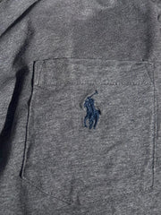 Ralph Lauren Grey Classic Pocket Baggy Polo Tee