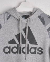 Adidas Cropped Hoodie with Oversized Logo