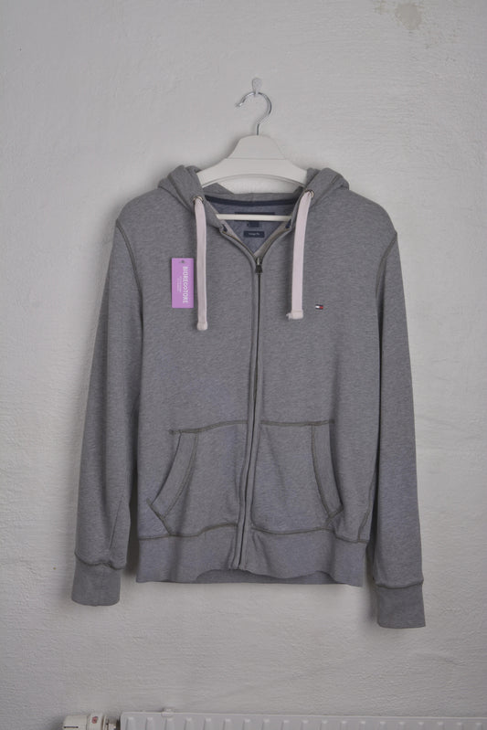 Vintage Fit Tommy Hilfiger Zip-up Hoodie in Grey