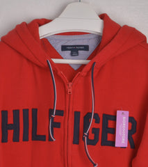 Vintage Tommy Hilfiger Zip-Up Hoodie in Red