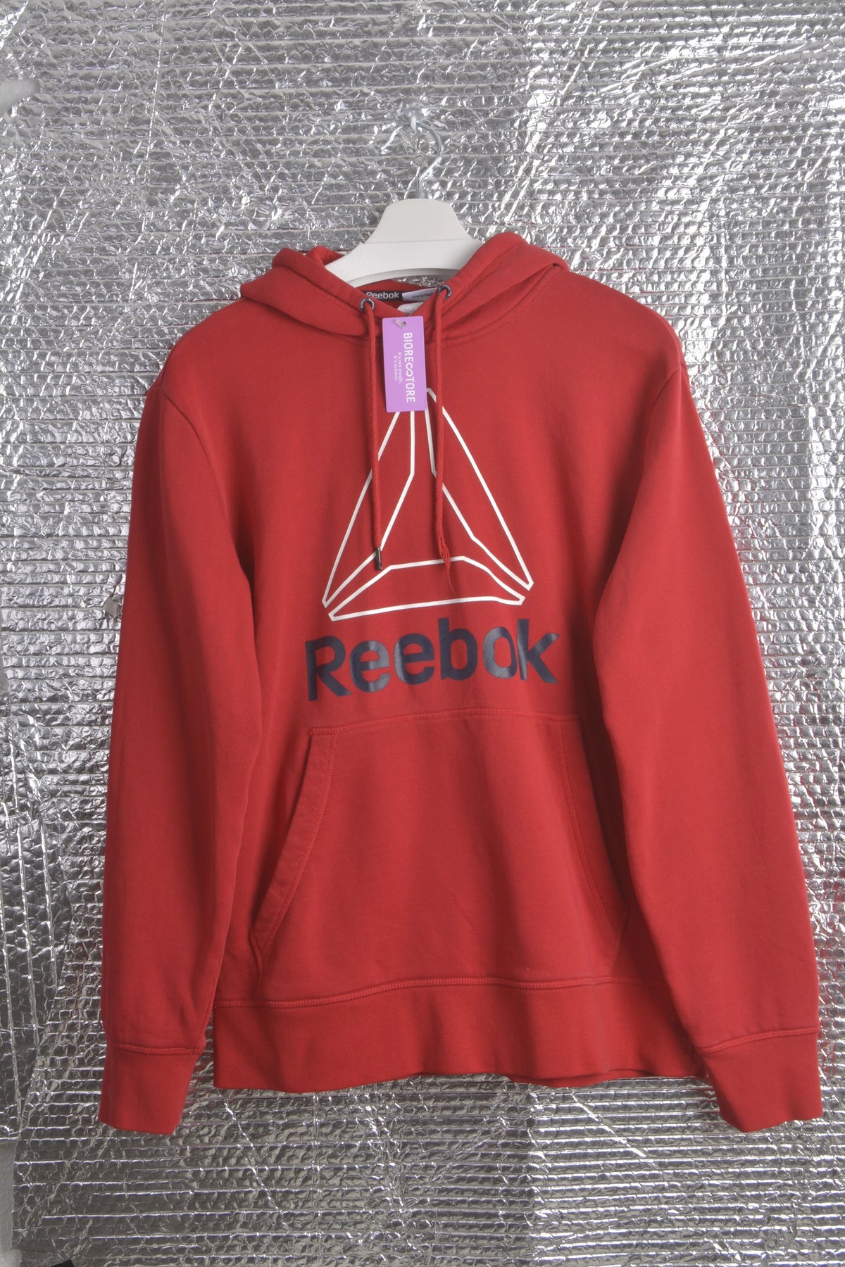 Reebok Hoodie in Red - Oversized Logo