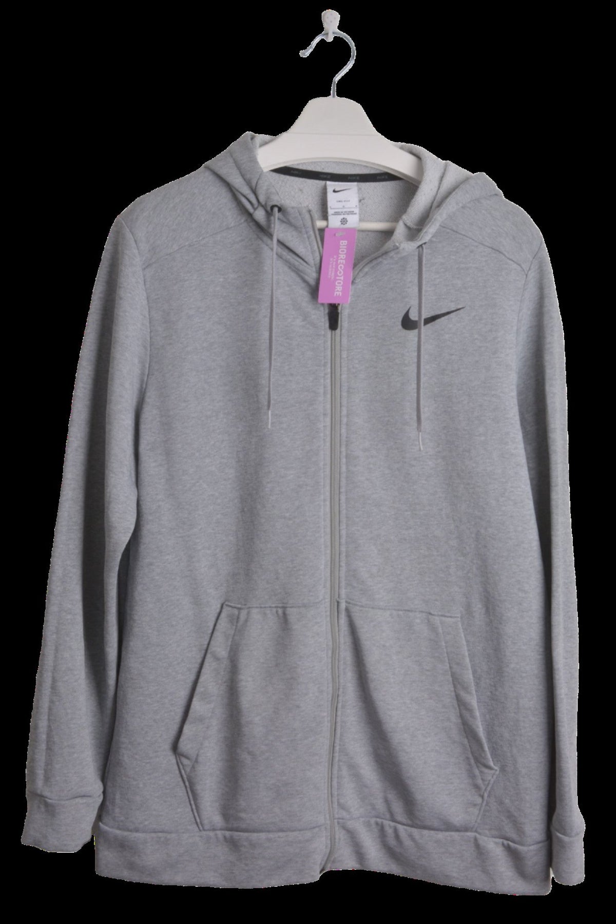 Grey Nike Zip-up Pullover Hoodie